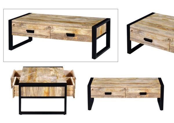 Sukhra Natural Coffee Table 2 Drw