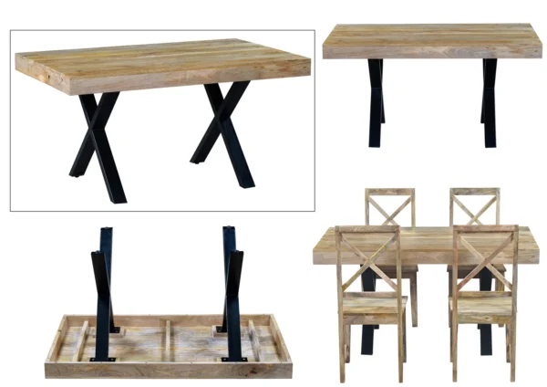 Sukhra Natural Dining Set 4 Seater